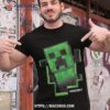 Minecraft Boys Creeper Inside Black T-Shirt