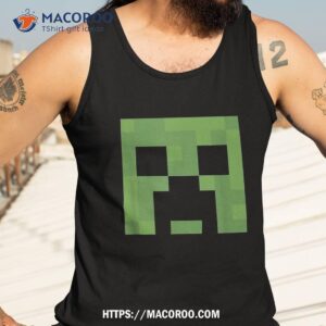minecraft creeper big face shirt tank top 3
