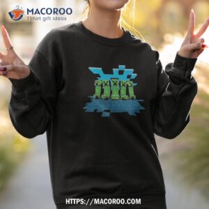 minecraft creeper mob line up shirt sweatshirt 2