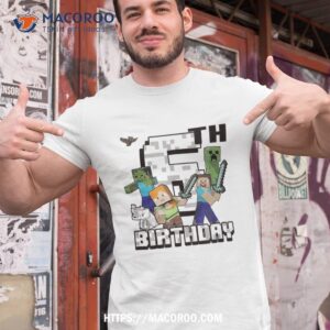 minecraft group shot happy 6th birthday shirt tshirt 1