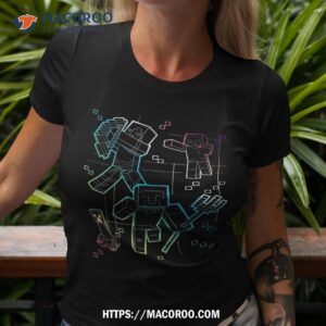 Minecraft Group Shot Rainbow Collage Shirt