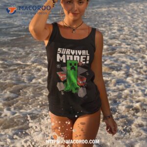 minecraft survival mode creeper explosion shirt tank top