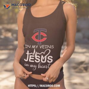 Minnesota Twins Logo 2023 In My Veins Jesus In My Hearshirt