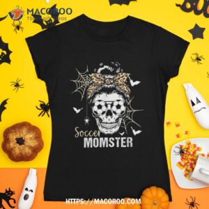 Momster Soccer Mom Messy Bun Skull For Halloween Shirt, Scary Skull