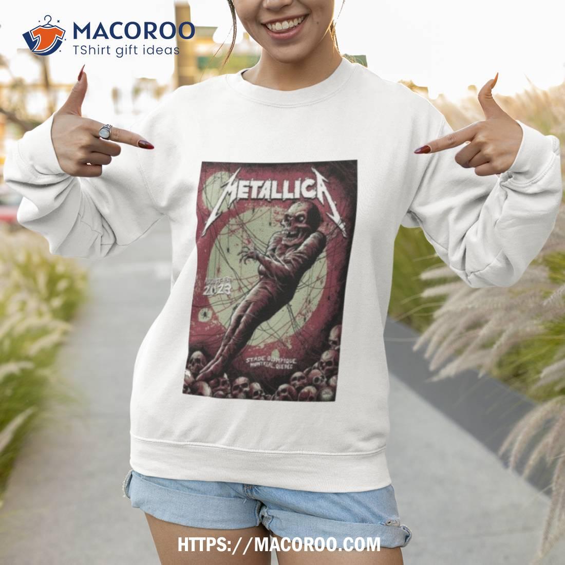 Montreal Qc August 13 2023 Metallica Tour Poster Shirt - Hersmiles