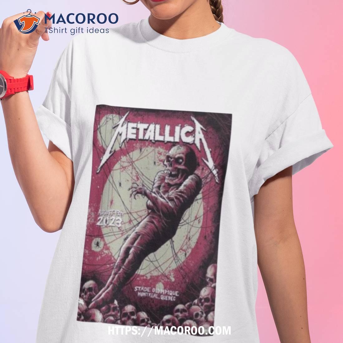 Montreal Qc August 13 2023 Metallica Tour Poster Shirt - Hersmiles