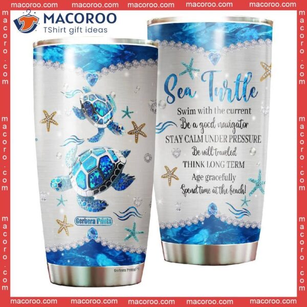 Mother’s Day Mom Love Is Like No Other Sea Turtle Stainless Steel Tumbler