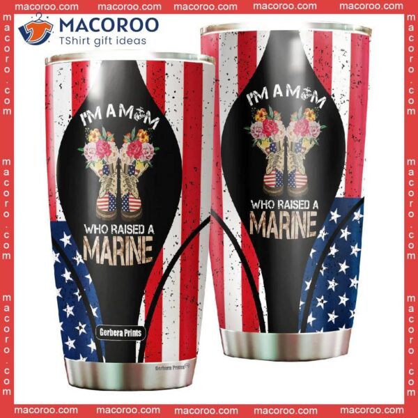 Mothers Day Gifts Proud Us Marine Mom Stainless Steel Tumbler