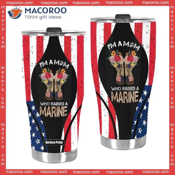 Mothers Day Gifts Proud Us Marine Mom Stainless Steel Tumbler
