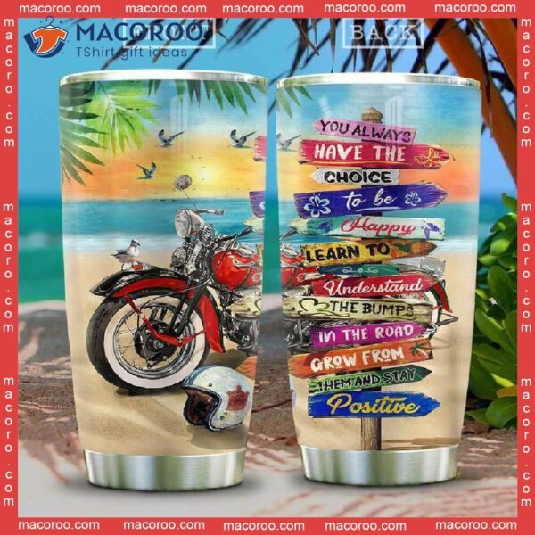 Motorcycle Beach Stainless Steel Tumbler