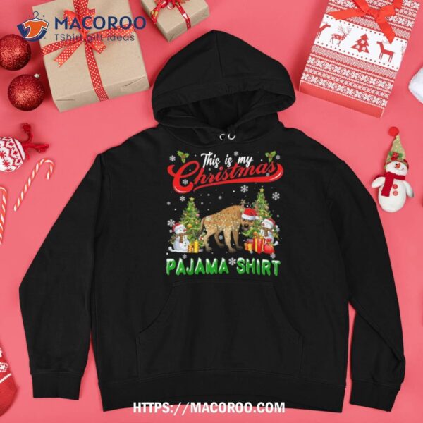 My Christmas Pajama Shirt Santa Reindeer Hyena Snow, Frosted Snowman