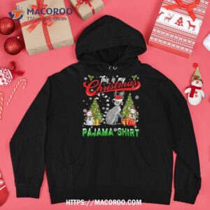 my christmas pajama shirt santa reindeer lemur snow snowman gifts for christmas hoodie