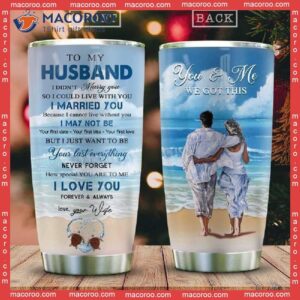 my husband beach love stainless steel tumbler 0