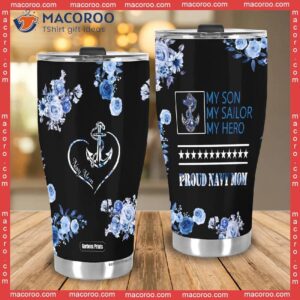 my son sailor hero proud navy mom stainless steel tumbler 3