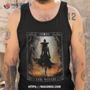 mystical witch tarot walking in the forest halloween gothic shirt halloween gifts for her tank top