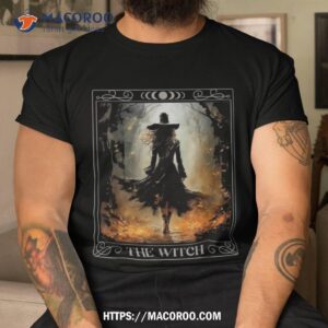 mystical witch tarot walking in the forest halloween gothic shirt halloween gifts for her tshirt
