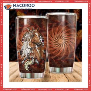 Native American Horse Stainless Steel Tumbler