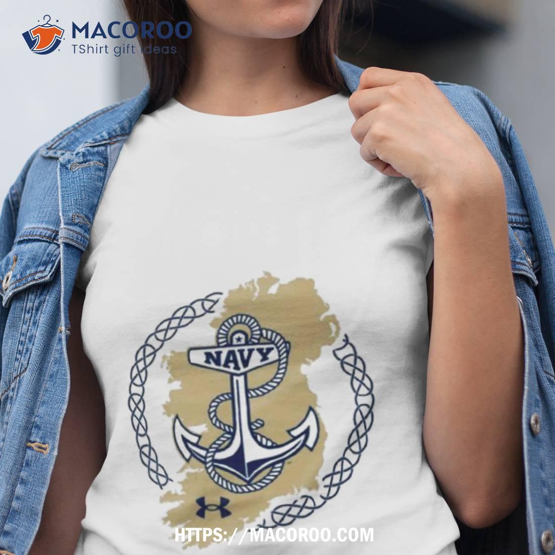 Navy Midshipmen 2023 Aer Lingus College Football Classic Map Performance Shirt Navy Midshipmen 2023 Aer Lingus College Football Classic Map Performance Shirt