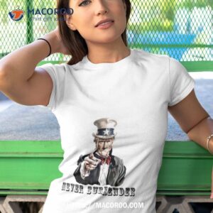 Never Surrender Trump Mugshot Art Design Shirt