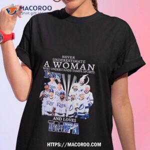 Never Underestimate A Woman Who Understands Tampa Sports And Loves Tampa Bay Rays And Tampa Bay Lightning 2023 Shirt