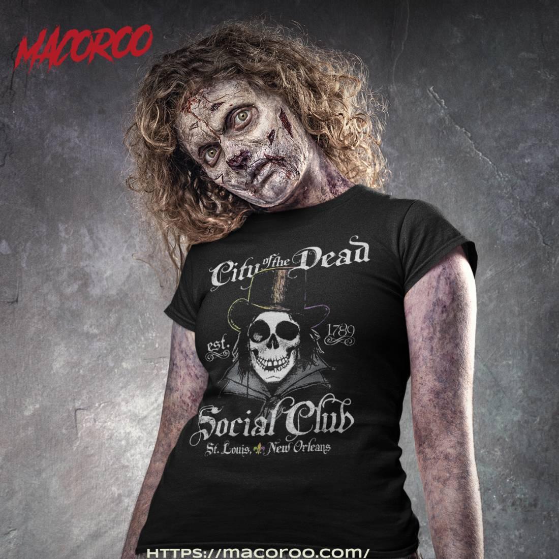 New Orleans Voodoo Doctor Goth Skull Halloween Shirt Skeleton Masks Tshirt