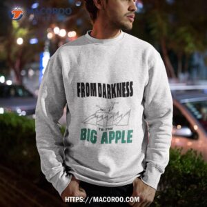 new york jets from darkness to the big apple shirt sweatshirt