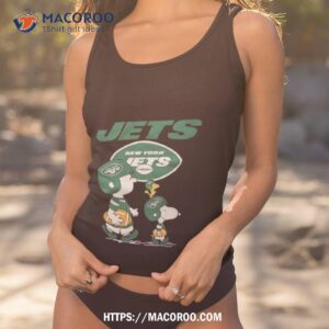 new york jets peanuts snoopy charlie brown and woodstock shirt tank top 1