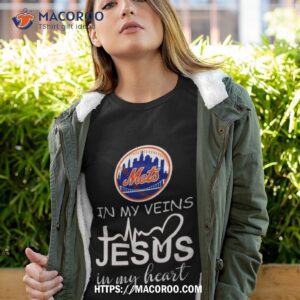 New York Mets Logo 2023 In My Veins Jesus In My Hearshirt