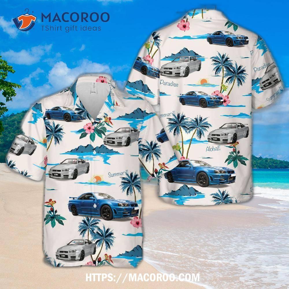 Nissan Skyline Gt-r R34 Hawaiian Shirt