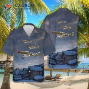 North American P-51b Mustang 43-6798 Steve Pisanos The Flying Greek 4334th Fighter Squadron 4th Group Usaaf 1944 Hawaiian Shirt