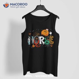 nurse halloween costume stethoscope heartbeat pumpkin wo shirt scary skull tank top