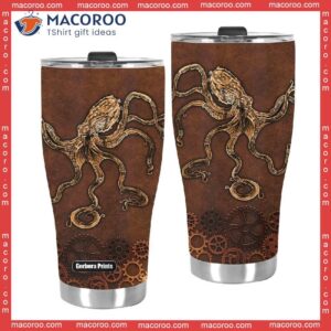 octopus steampunk stainless steel tumbler 2