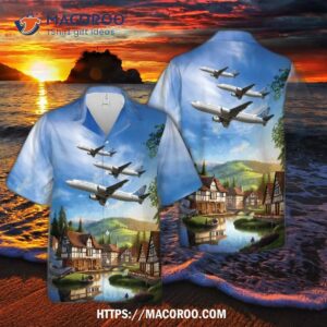 Olympic Airlines Boeing 737-400 Hawaiian Shirt