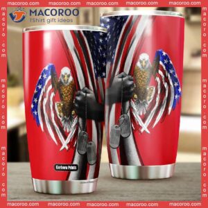 on friday we wear red eagle american flag stainless steel tumbler 1