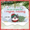 On The Naughty List I Regret Nothing, Christmas Tree & Snow Aluminium Ornate Ornament,Cat Lawn Ornaments