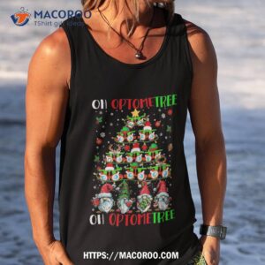 optometry christmas tree santa reindeer elf optician tools shirt the santa clauses tank top