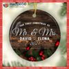 Our First Christmas As Mr And Mrs Ornament, Married Personalized Wedding Gift Keepsake, Newlywed