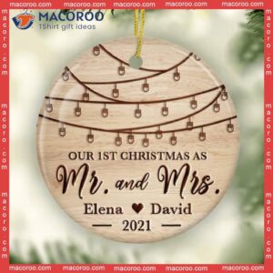 Our First Christmas As Mr And Mrs Ornament, Married Wedding Gift Keepsake, Newlywed Gift, Personalized Ornament