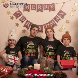 papa santa claus matching family christmas shirts shirt santa claus tshirt