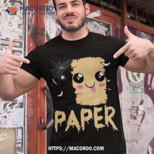 Paper Cute Halloween Rock And Scissors Friend Group Shirt, Candy Treats For Halloween