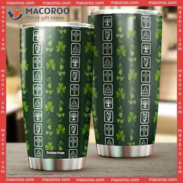 Patrick’s Day Green Shamrock Stainless Steel Tumbler