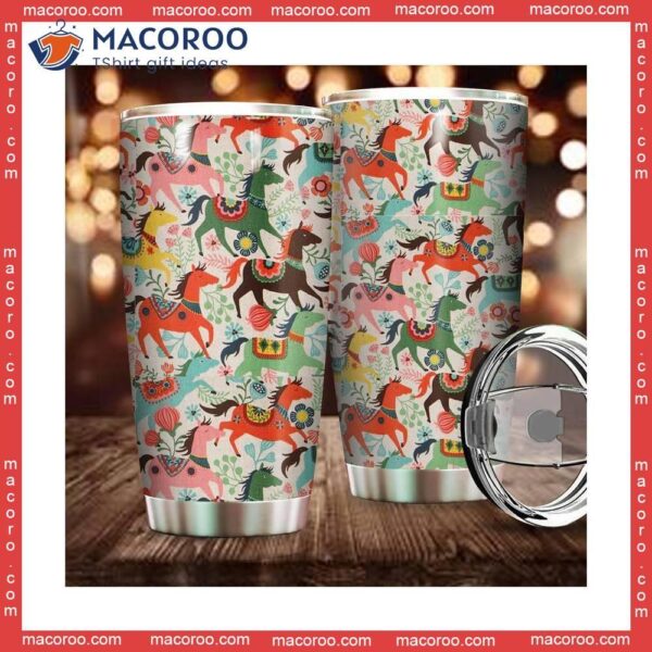 Pattern Horses Stainless Steel Tumbler