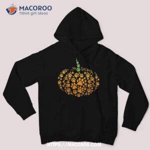 paw print pumpkin halloween shirt hoodie