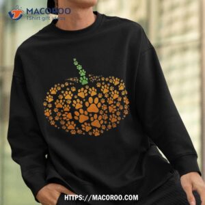 paw print pumpkin halloween shirt sweatshirt