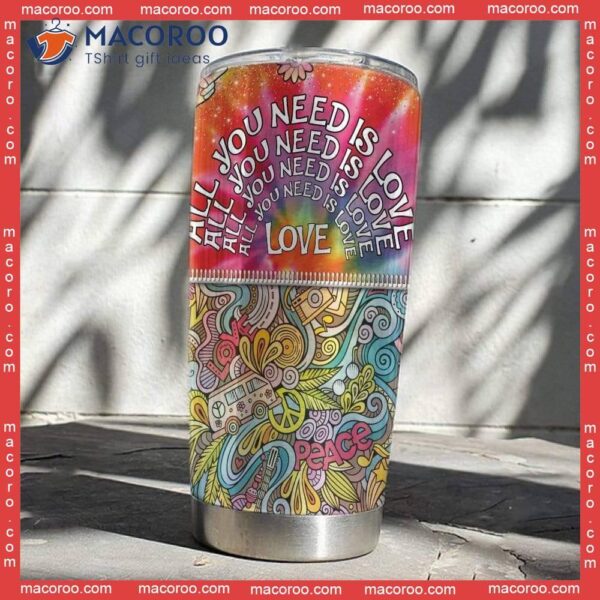 Peace Love Hippie Van Stainless Steel Tumbler