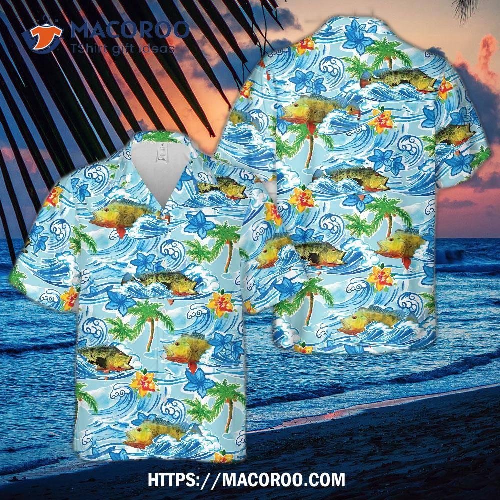 Blue Peacock Funny Hawaiian Shirt, Summer Vacation Funny Hawaiian