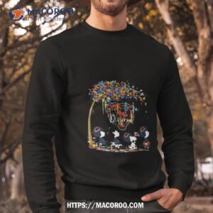 peanuts characters chicago bears autism it s ok to be different 2023 shirt sweatshirt