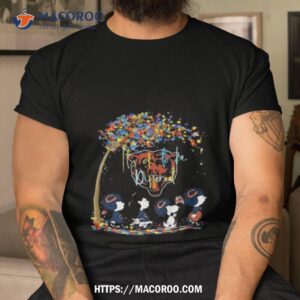 Peanuts Characters Chicago Bears Autism It’s Ok To Be Different 2023 Shirt