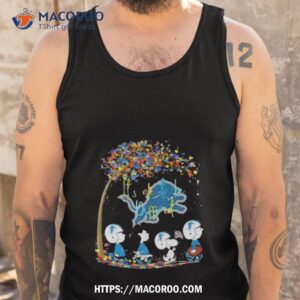 peanuts characters detroit lions autism it s ok to be different 2023 shirt tank top