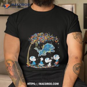 Peanuts Characters Detroit Lions Autism It’s Ok To Be Different 2023 Shirt